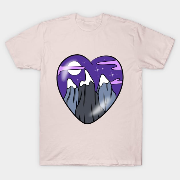 Mountain heart T-Shirt by MelanieJeyakkumar